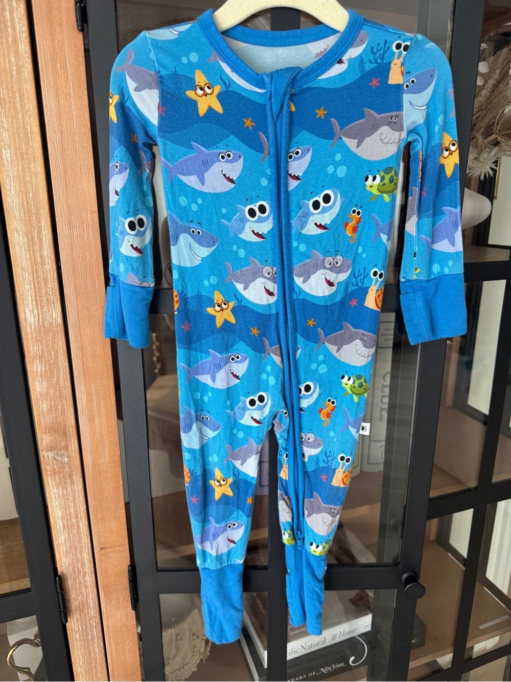 Super Simple Songs finny the shark baby boy zippy sleeper bamboo footies